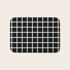 Black & White Grid Bath Mat Gallery Image 1