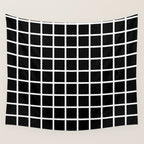 Black & White Grid Wall Tapestry Gallery Image 4