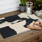 Abstract Minimal Horse 5 Outdoor Rug Gallery Image 2