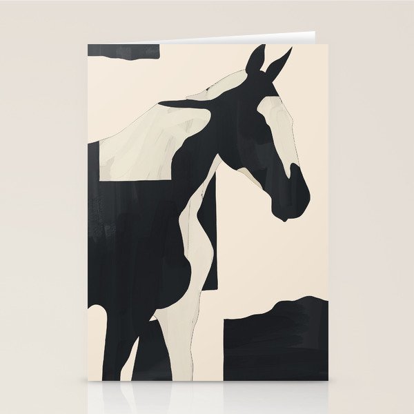 Abstract Minimal Horse 5 Stationery Card Gallery Image 1