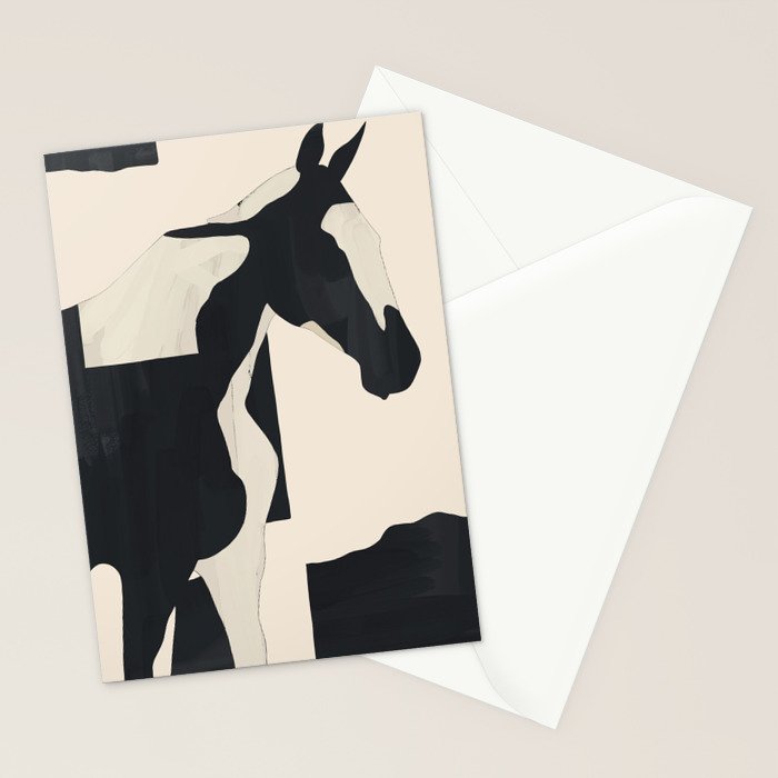 Abstract Minimal Horse 5 Stationery Card Gallery Image 2