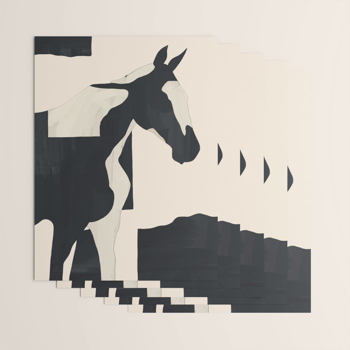 Abstract Minimal Horse 5 Wrapping Paper Gallery Image 3