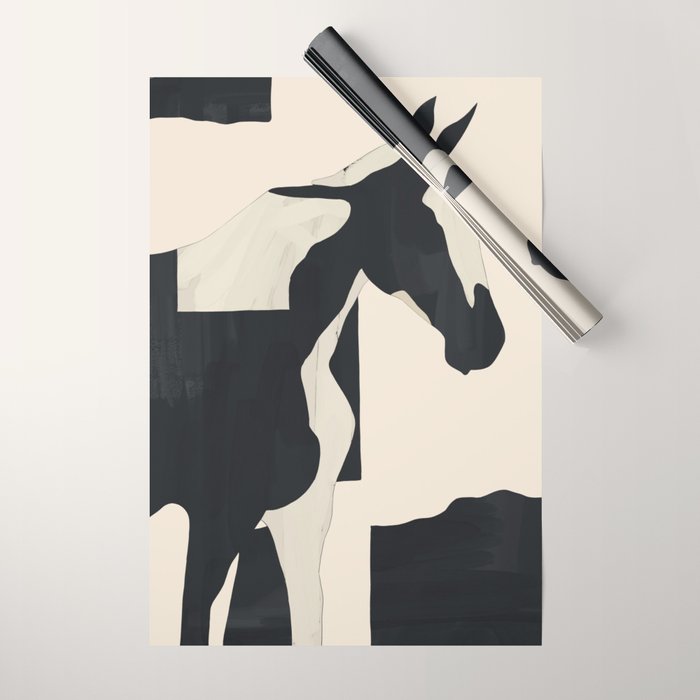 Abstract Minimal Horse 5 Wrapping Paper Gallery Image 1