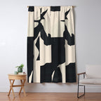 Abstract Minimal Horse 5 Window Curtain Gallery Image 5