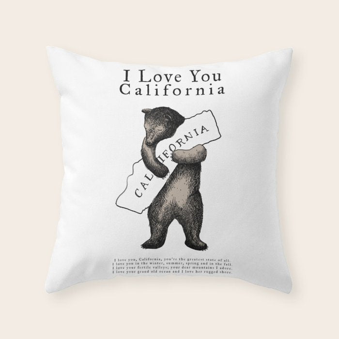 i love you california Throw Pillow Gallery Image 6