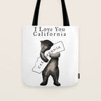 i love you california Tote Bag Gallery Image 1