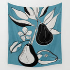 Line Art Pears 1 Wall Tapestry Gallery Image 4