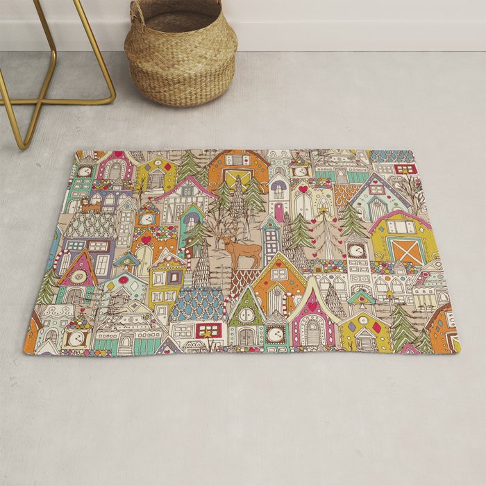 vintage gingerbread town Rug Gallery Image 1