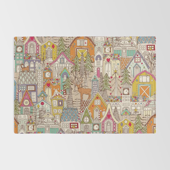 vintage gingerbread town Rug Gallery Image 2