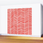 Coral Herringbone Wall Mural Gallery Image 2