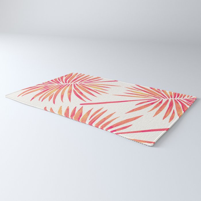 Tropical Fan Palm - Pink Palette Rug Gallery Image 3