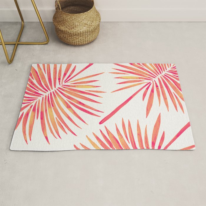 Tropical Fan Palm - Pink Palette Rug Gallery Image 1