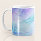Pastel Violet Turquoise Abstract Ink Painting Coffee Mug Gallery Image 3