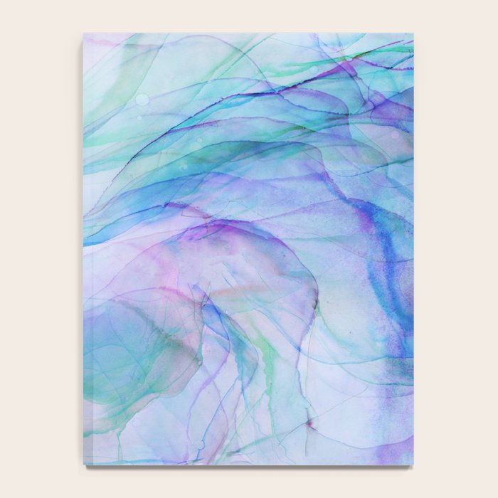Pastel Violet Turquoise Abstract Ink Painting Notebook Gallery Image 4