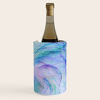 Pastel Violet Turquoise Abstract Ink Painting Wine Chiller Gallery Image 3