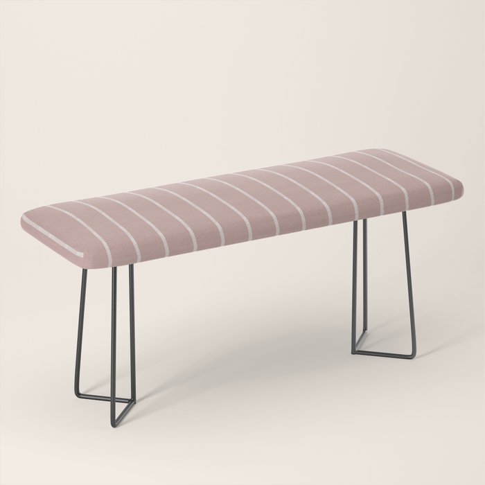 Modern Boho Serenity Stripes Mauve Bench Gallery Image 1
