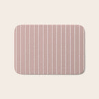 Modern Boho Serenity Stripes Mauve Bath Mat Gallery Image 1
