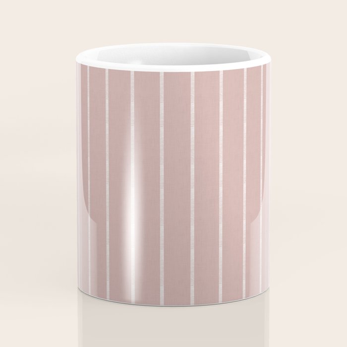 Modern Boho Serenity Stripes Mauve Coffee Mug Gallery Image 4
