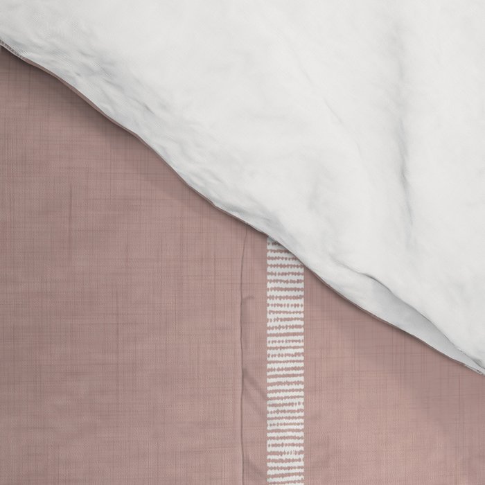 Modern Boho Serenity Stripes Mauve Comforter Gallery Image 4