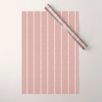 Modern Boho Serenity Stripes Mauve Wrapping Paper Gallery Image 1