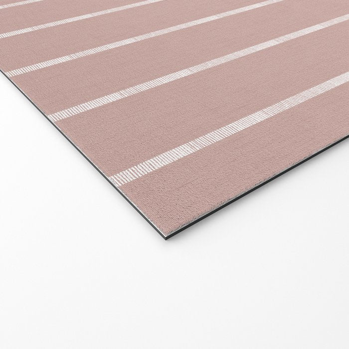 Modern Boho Serenity Stripes Mauve Welcome Mat Gallery Image 2