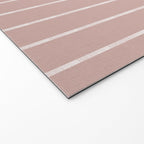 Modern Boho Serenity Stripes Mauve Welcome Mat Gallery Image 2