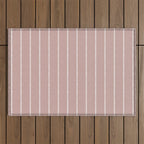 Modern Boho Serenity Stripes Mauve Outdoor Rug Gallery Image 1