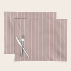 Modern Boho Serenity Stripes Mauve Placemat Gallery Image 1