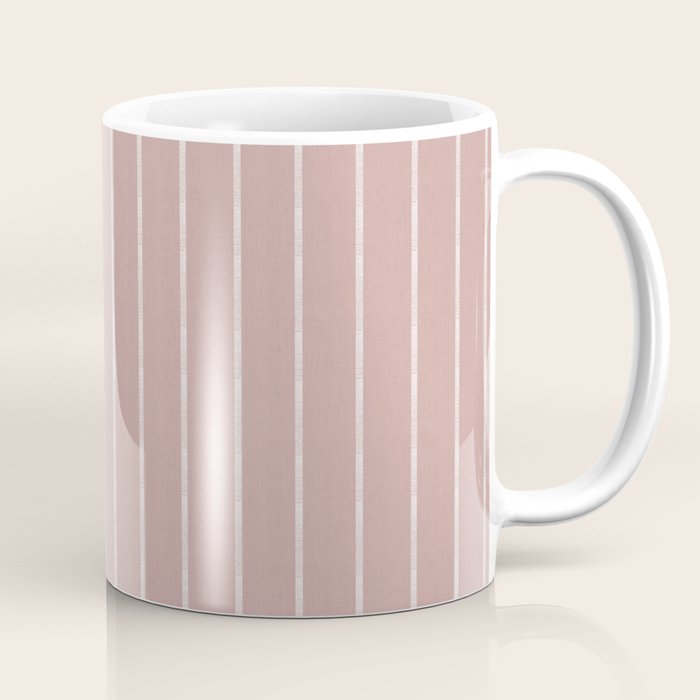 Modern Boho Serenity Stripes Mauve Coffee Mug Gallery Image 1