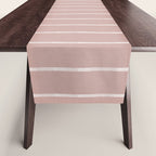 Modern Boho Serenity Stripes Mauve Table Runner Gallery Image 1