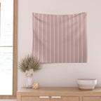 Modern Boho Serenity Stripes Mauve Wall Tapestry Gallery Image 2