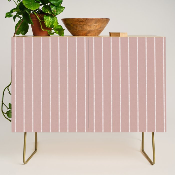Modern Boho Serenity Stripes Mauve Credenza Gallery Image 1