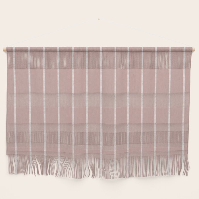 Modern Boho Serenity Stripes Mauve Wall Hanging Gallery Image 1