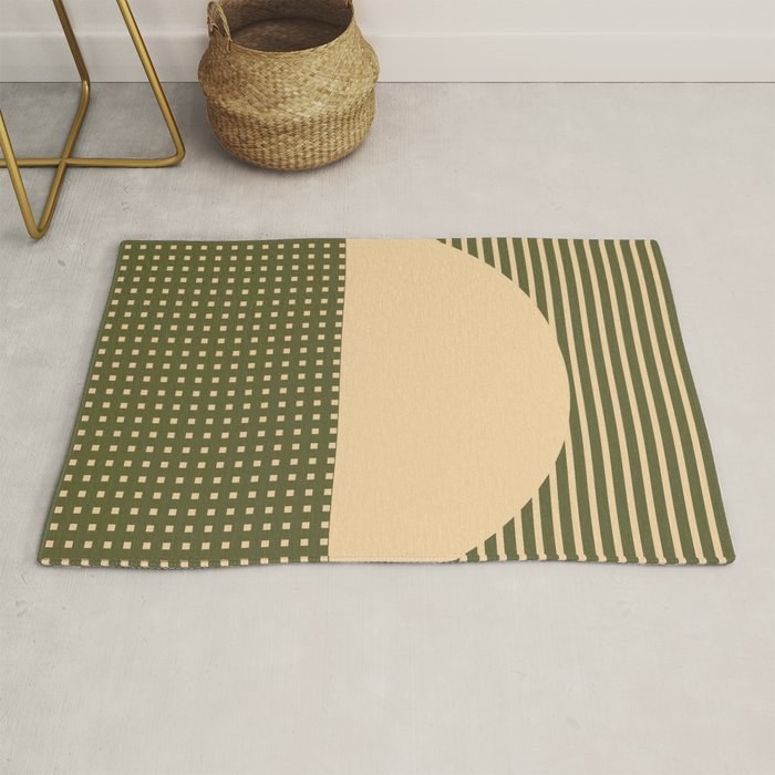 Geometric Spring Abstract - Pantone Warm color Rug Gallery Image 1