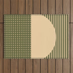 Geometric Spring Abstract - Pantone Warm color Outdoor Rug Gallery Image 1