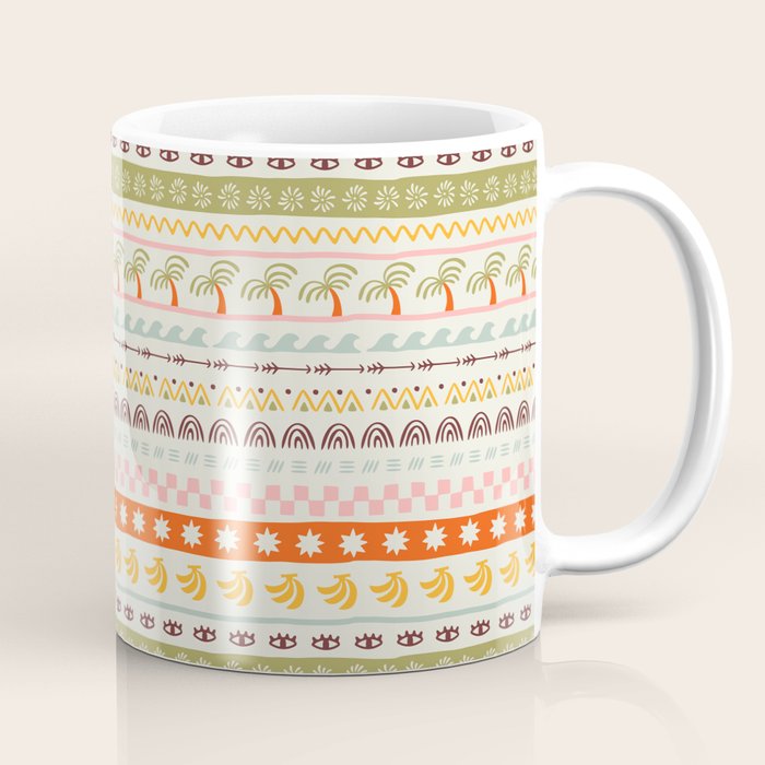 Vintage tropical summer nature art pattern Coffee Mug Gallery Image 1