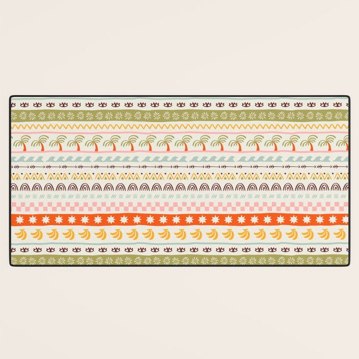 Vintage tropical summer nature art pattern Desk Mat Gallery Image 3