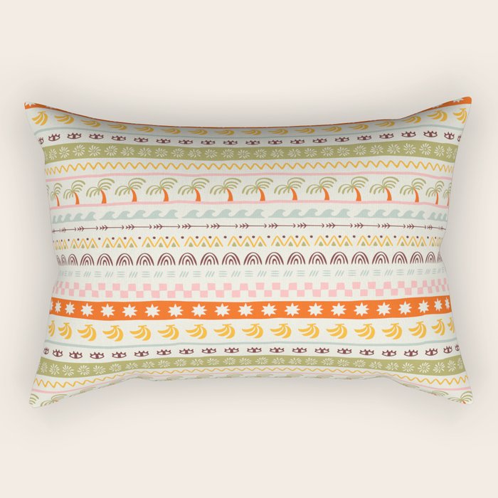 Vintage tropical summer nature art pattern Rectangular Pillow Gallery Image 2