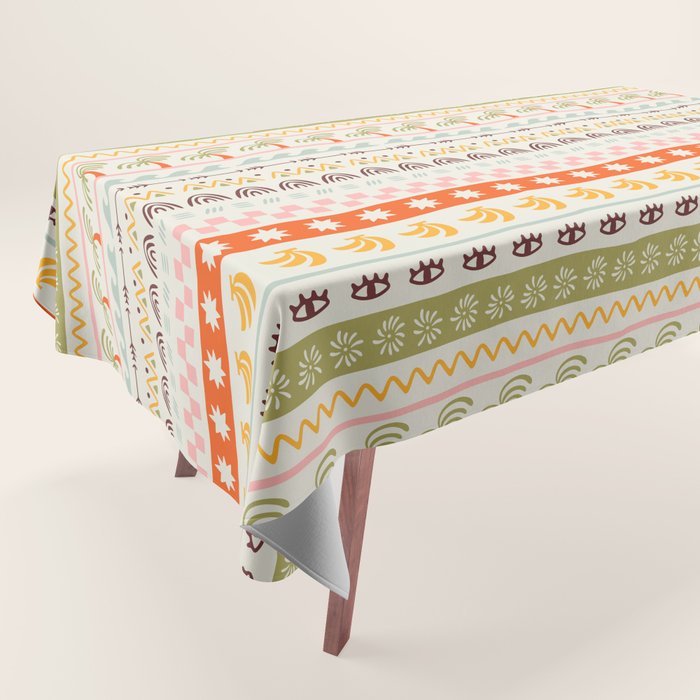 Vintage tropical summer nature art pattern Tablecloth Gallery Image 1