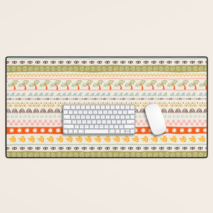 Vintage tropical summer nature art pattern Desk Mat Gallery Image 1