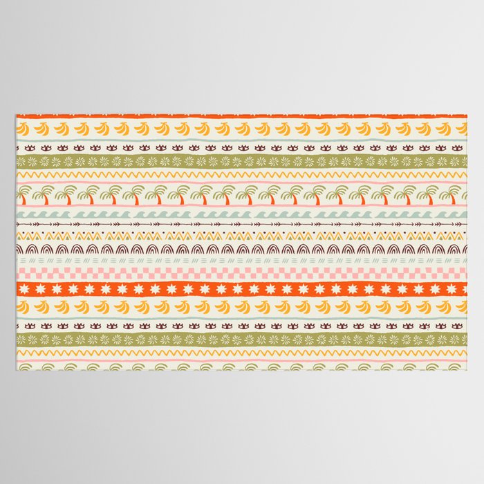 Vintage tropical summer nature art pattern Tablecloth Gallery Image 2