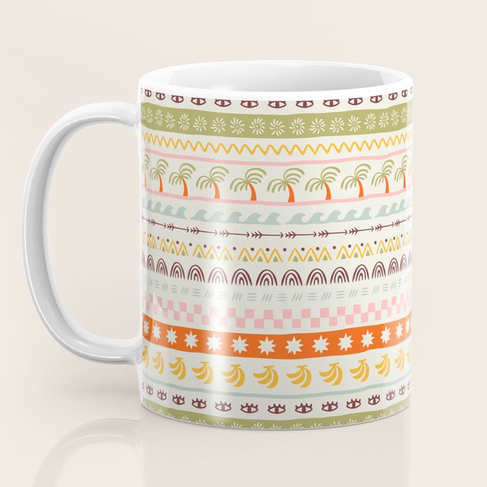 Vintage tropical summer nature art pattern Coffee Mug Gallery Image 3