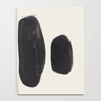 Mid Century Modern Minimalist Abstract Art Brush Strokes Black & White Ink Art Tribal Pebbles Notebook Gallery Image 4