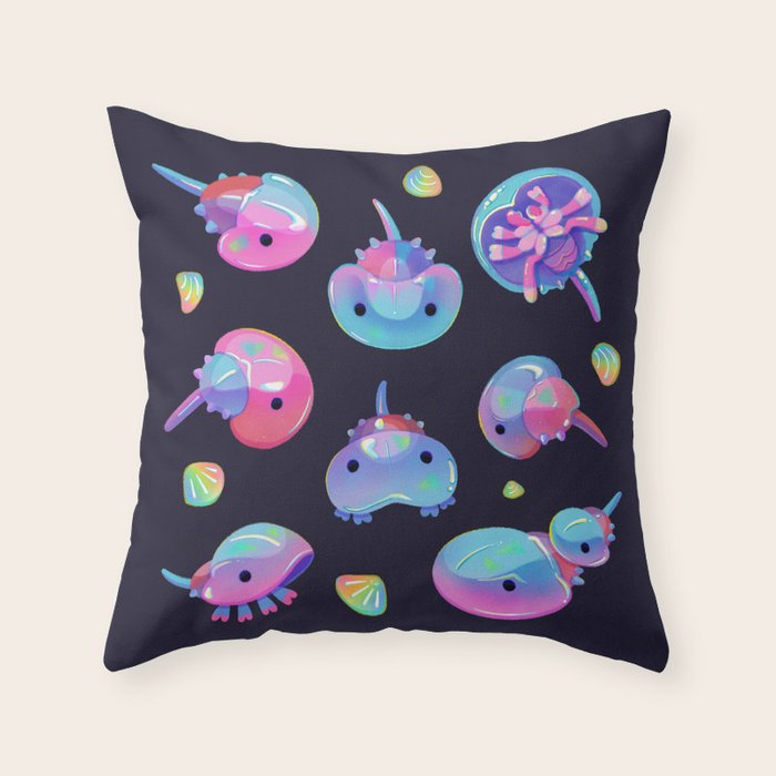 Horseshoe crab - dark Throw Pillow Gallery Image 6