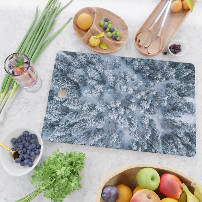 Winter Pine Forest Cutting Board Gallery Image 2