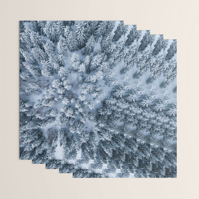 Winter Pine Forest Wrapping Paper Gallery Image 3