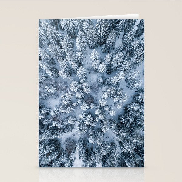 Winter Pine Forest Stationery Card Gallery Image 2