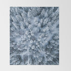 Winter Pine Forest Throw Blanket Gallery Image 2