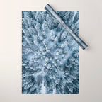 Winter Pine Forest Wrapping Paper Gallery Image 1