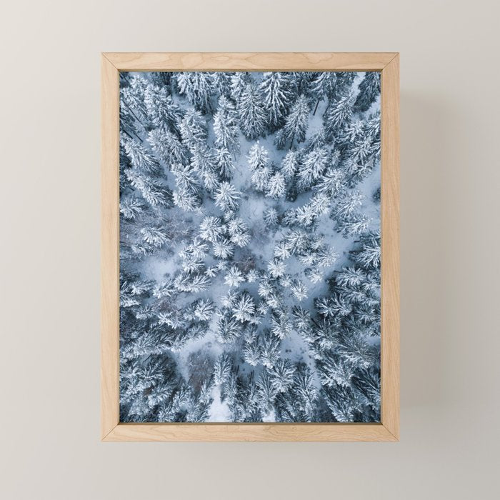 Winter Pine Forest Mini Art Print Gallery Image 1